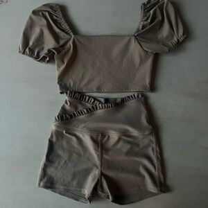 Tiger Friday set- Ever After crop top & Shirley shorties-Dune